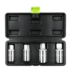 Open case containing four VIKTEC stud extractor sockets in 6, 8, 10 and 12 mm sizes