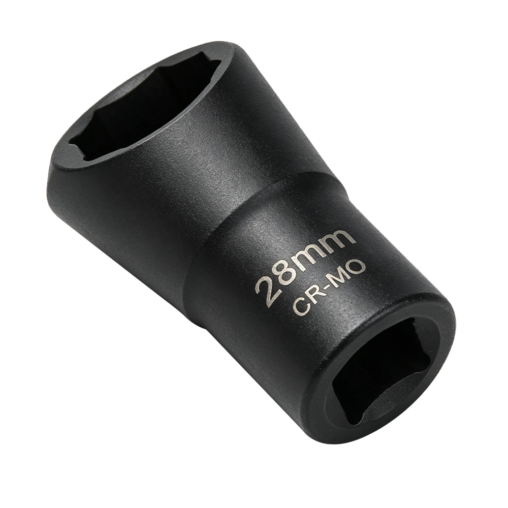 Vaso adaptador para gato tijera de 1/2 in para Toyota 1 Adaptador rápido negro de 28mm Cr-Mo para gato de tijera con accionamiento cuadrado de 1/2-inch para gatos de vehículos Toyota.