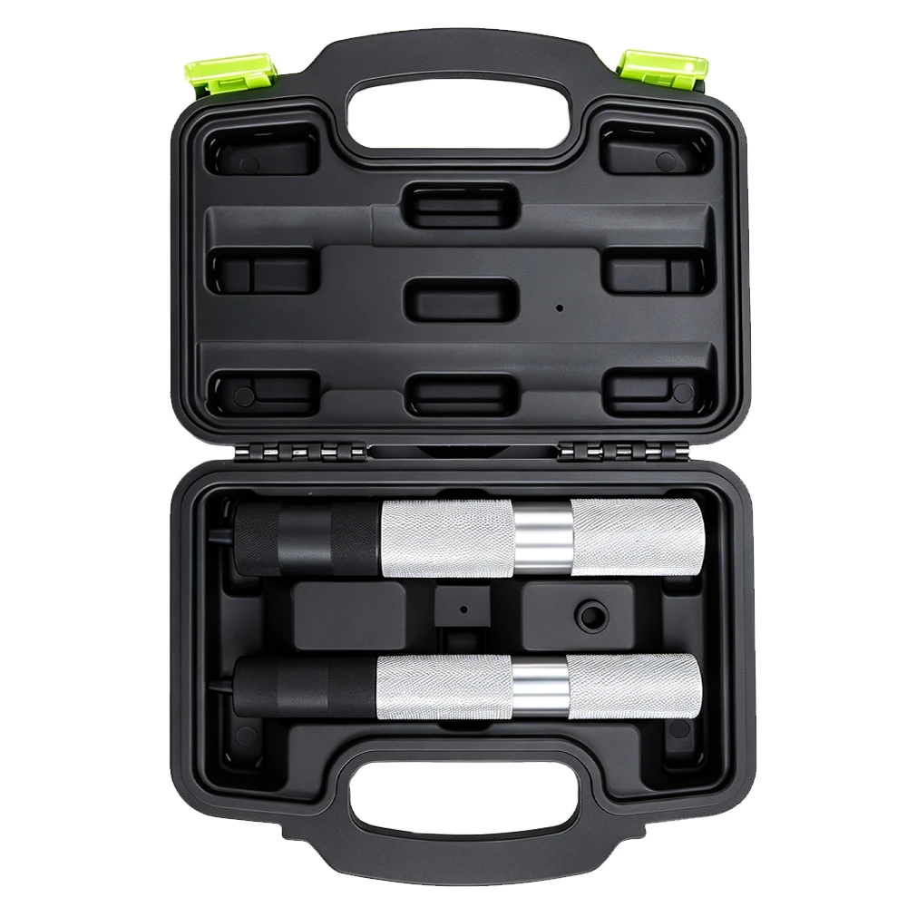 Open case containing two VIKTEC valve keeper removal and installation tools for servicing automotive engine valves.