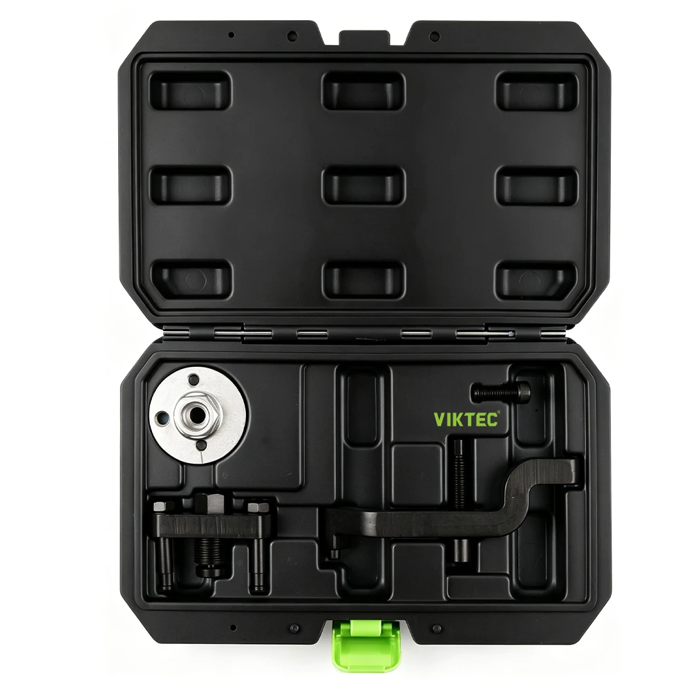 Jogo de ferramentas para remoção da bomba de água VW Audi para reparação do motor 6 Kit de ferramentas VIKTEC para remoção da bomba de água para motores VW 2.5 TDI PD fornecido em estojo de armazenamento moldado