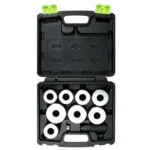 VIKTEC VT18137 wheel bearing and hub removal tool kit with multiple press discs, driver tool and molded carrying case