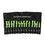 VIKTEC VT01727 27-piece automotive trim panel removal and scraper tool set with plastic pry tools and storage roll for car interior trim, clips and molding removal.