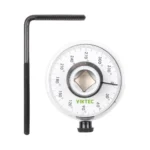 VIKTEC VT01108 360 degree torque angle gauge with reaction arm for accurate angle-controlled tightening of automotive fasteners.