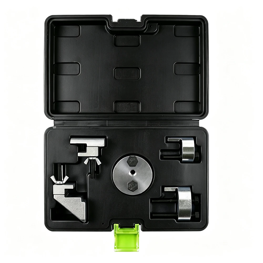 5PC Elastic Ribbed Belt Installation Tool Set 3 VIKTEC VT01355B 5PC elastic ribbed belt installation tool set for safely fitting stretch belts onto automotive pulleys without damaging the belt.