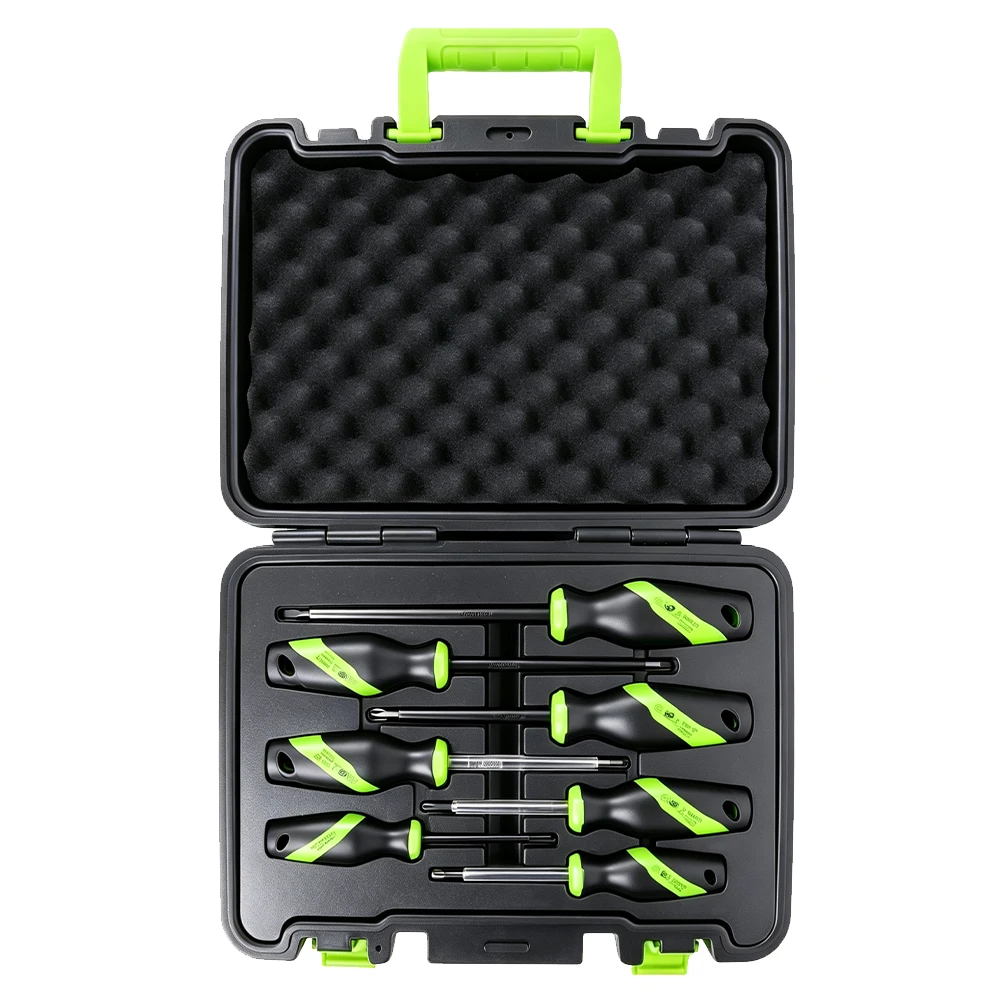 Cylinder Hone Tool Set 20–175mm 6 VIKTEC VT20332 8PC professional screwdriver set with slotted and Phillips screwdrivers, ergonomic handles and portable storage case.