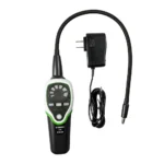 VIKTEC VT14104 forming gas leak detector for automotive air conditioning systems, designed to detect hydrogen and nitrogen tracer gas leaks with adjustable sensitivity and flexible probe.