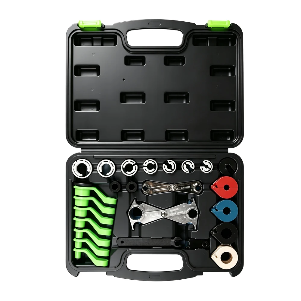 24PC A/C & Fuel Line Disconnect Tool Set 6 VIKTEC VT01178C automotive fuel line and A/C disconnect tool set for separating air conditioning lines, fuel lines, radiator hoses and quick-connect fittings.