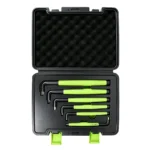 VIKTEC VT20330 L-type hex key set with ergonomic non-slip grip handles supplied in a protective storage case for workshop maintenance.
