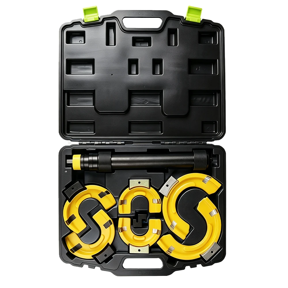 Professional MacPherson Coil Spring Compressor Set 1000kg 2 VT01032D professional MacPherson coil spring compressor set with interchangeable spring tensioner jaws for suspension repair