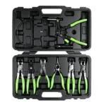 VT01067 7PC automotive hose clip removal pliers tool set with flexible cable and multiple hose clamp pliers for removing and installing spring hose clips