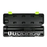 VT01187 8PC inner tie rod tool set with seven crowfoot adapters for steering rack service