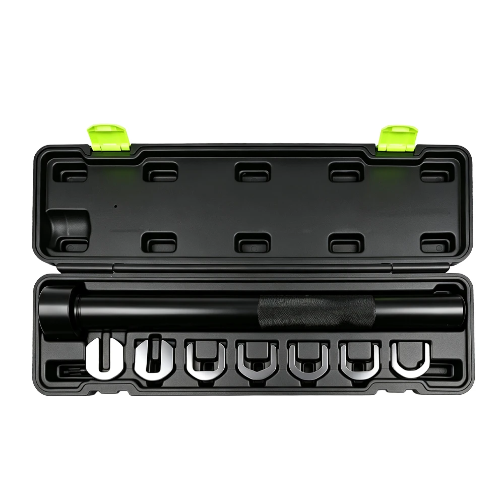 8PC 1/2in Drive Inner Tie Rod Removal & Installation Tool Set 3 VT01187 8PC inner tie rod tool set with seven crowfoot adapters for steering rack service