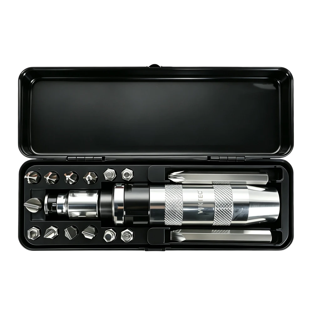 16PC 1/2in Drive Reversible Impact Driver & Bit Set 5 VT01212 13PC impact screwdriver set with reversible impact driver and interchangeable bits for loosening stubborn automotive fasteners