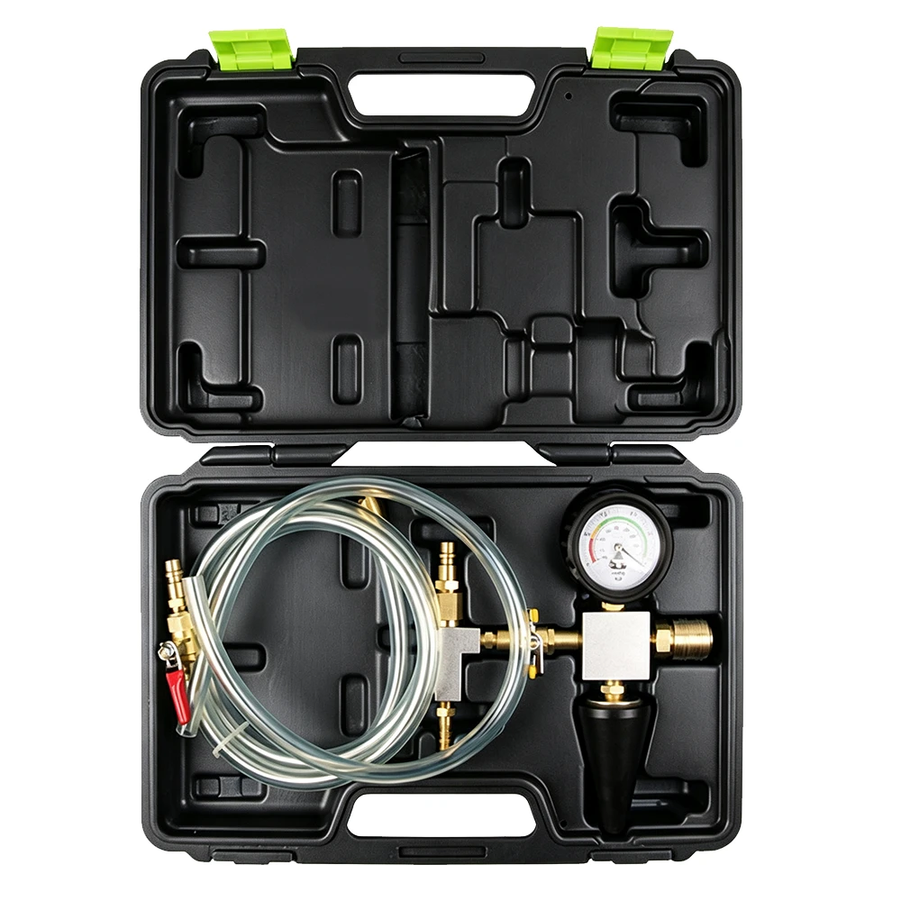Universal Vacuum Cooling System Refill & Leak Test Kit 3 VT01371C cooling system bleeding and filling tool with vacuum gauge hoses and adapters for bubble-free coolant refill and cooling system leak testing