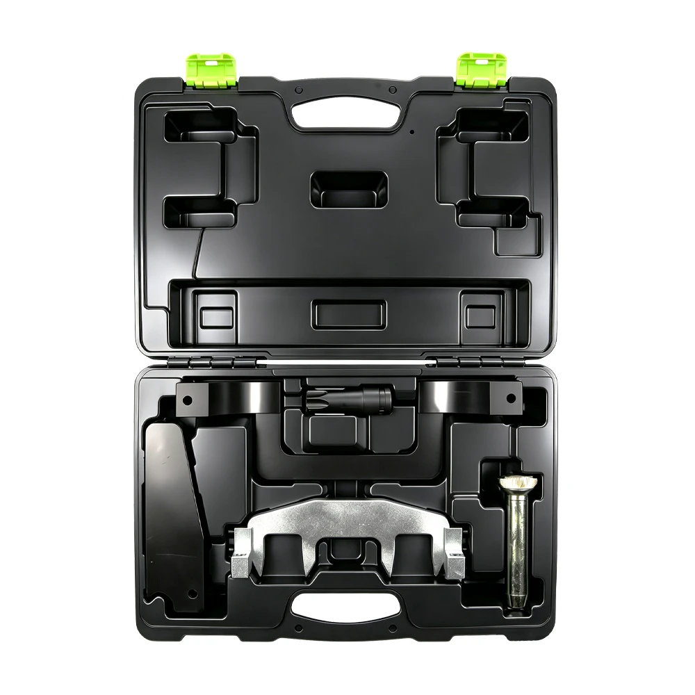 Ferramenta de alinhamento do eixo de comando e de retenção da corrente de distribuição Mercedes-Benz M271 2 VT01513 Kit de ferramentas de alinhamento e sincronização do eixo de cames Mercedes-Benz M271 para o posicionamento e bloqueio dos eixos de cames