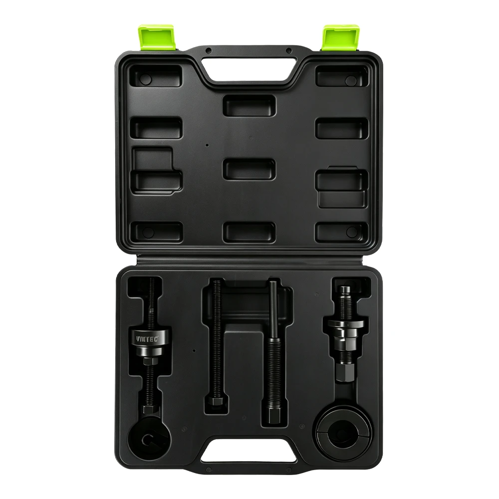 VT01836 6PC power steering pump pulley puller and installer kit for Ford GM and Chrysler vehicles