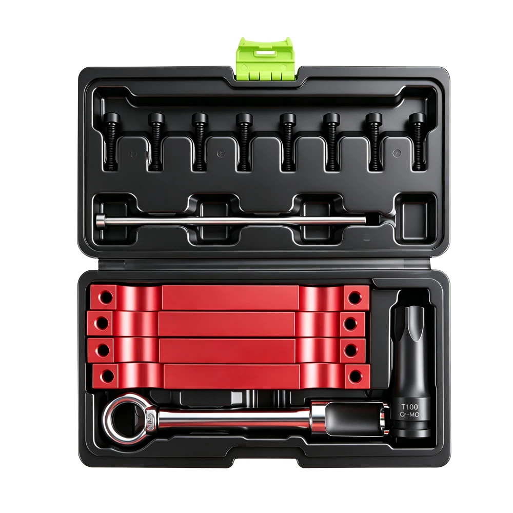 VT01968B Mercedes-Benz M157 M276 M278 camshaft timing alignment tool kit with T100 sleeve and injector puller