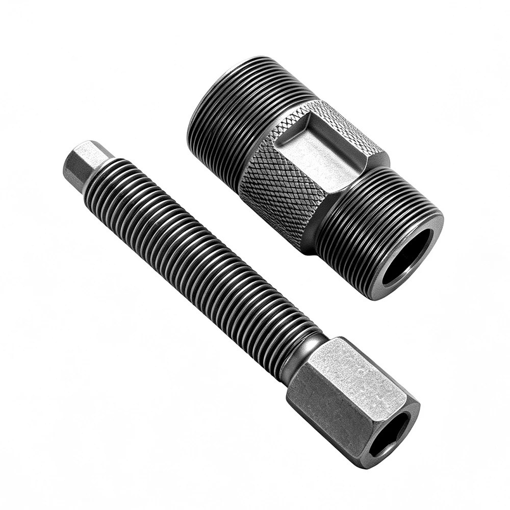 2PC Motorcycle Flywheel Puller Set M24 & M27 4 VT13022A motorcycle flywheel magneto puller tool with M27 and M24 threaded ends for removing motorcycle ignition rotors and flywheels