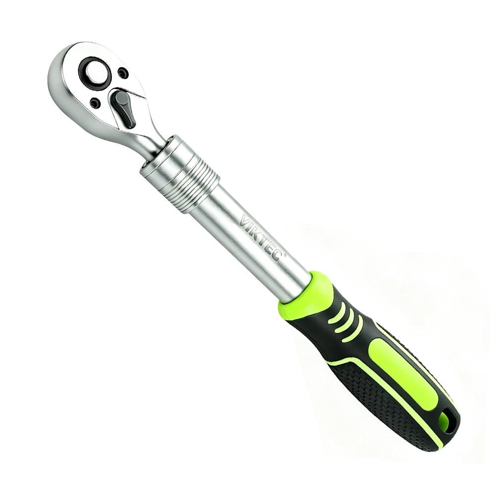 3/8in Drive Extendable Ratchet Wrench 2 VT13114 3/8 inch drive extendable ratchet wrench with telescopic handle for improved leverage and access during automotive repair
