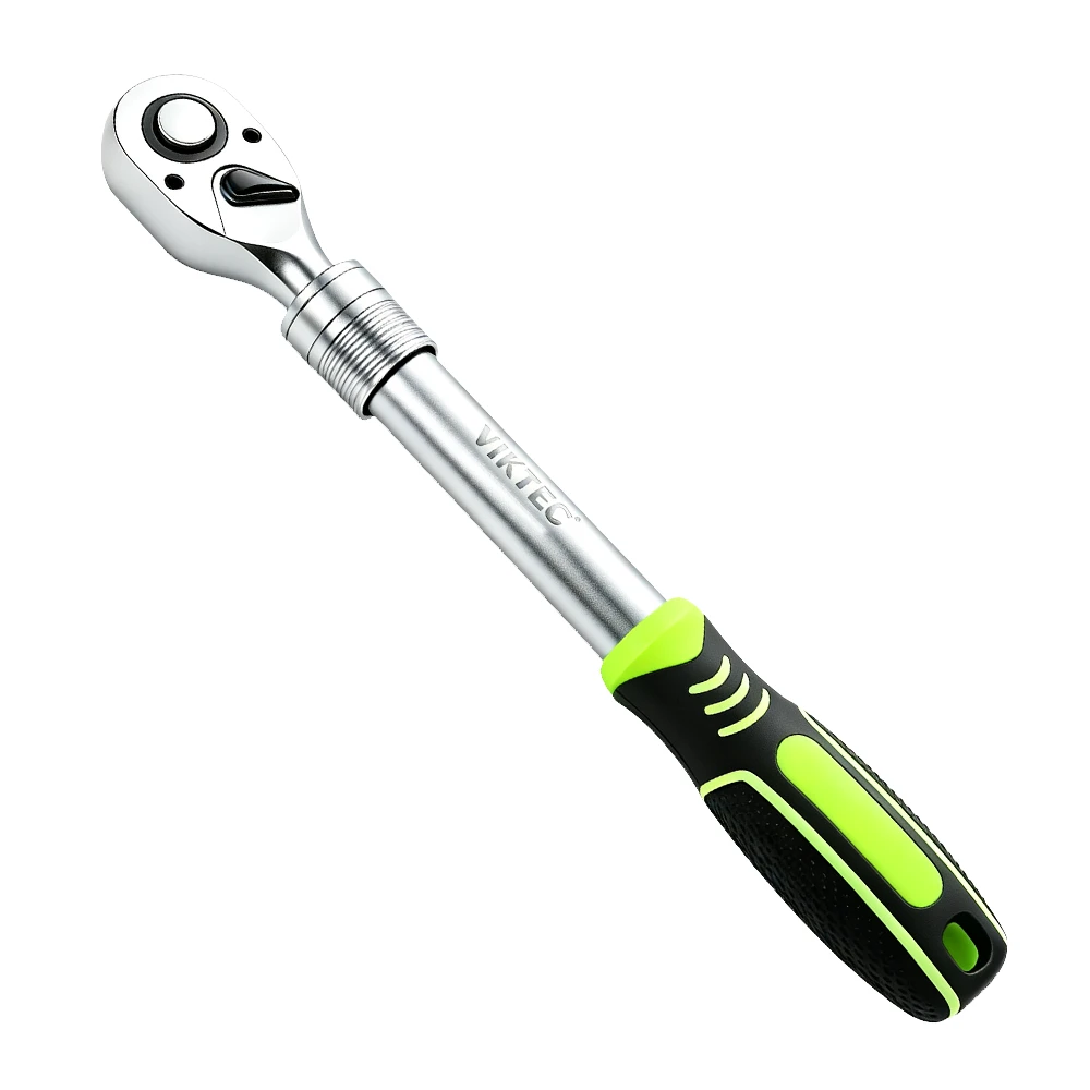 1/2in Drive 72T Extendable Quick-Release Ratchet Wrench 4 VT13115 1/2 inch drive extendable ratchet wrench with telescopic handle for high torque automotive fastening applications