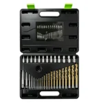 VT13255: juego completo de 35 piezas de extractores de tornillos con brocas y extractores para extraer tornillos y pernos rotos, estropeados o dañados.