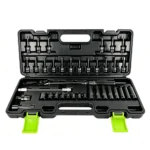 VT13328B 38PC 3/8 inch drive socket and bit tool set with hex Torx Phillips bits sockets ratchet handle and accessories