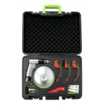 VT14088D pneumatic tire repair tool kit with air tool brushes and tire repair accessories in carrying case