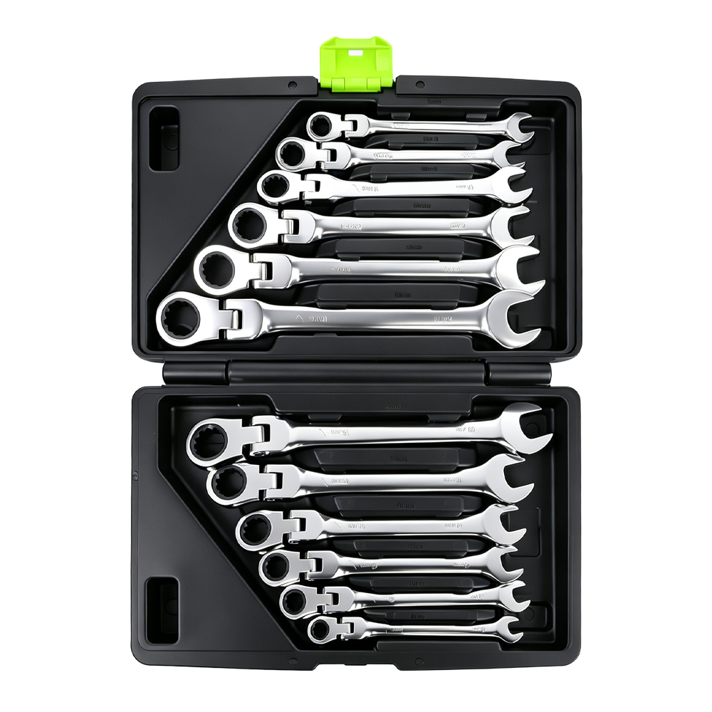 12PC 72T Ratcheting Combination Wrench Set 8–19mm 12 VT14125C 12PC flexible head ratcheting combination wrench set 8-19mm