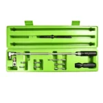VT17714 9PC carburetor pilot screw adjustment tool set with long driver and interchangeable bits for motorcycle carburetor tuning