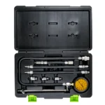 VT18596 gasoline fuel pressure measurement kit with pressure gauge hoses and adapters for automotive fuel system diagnosis