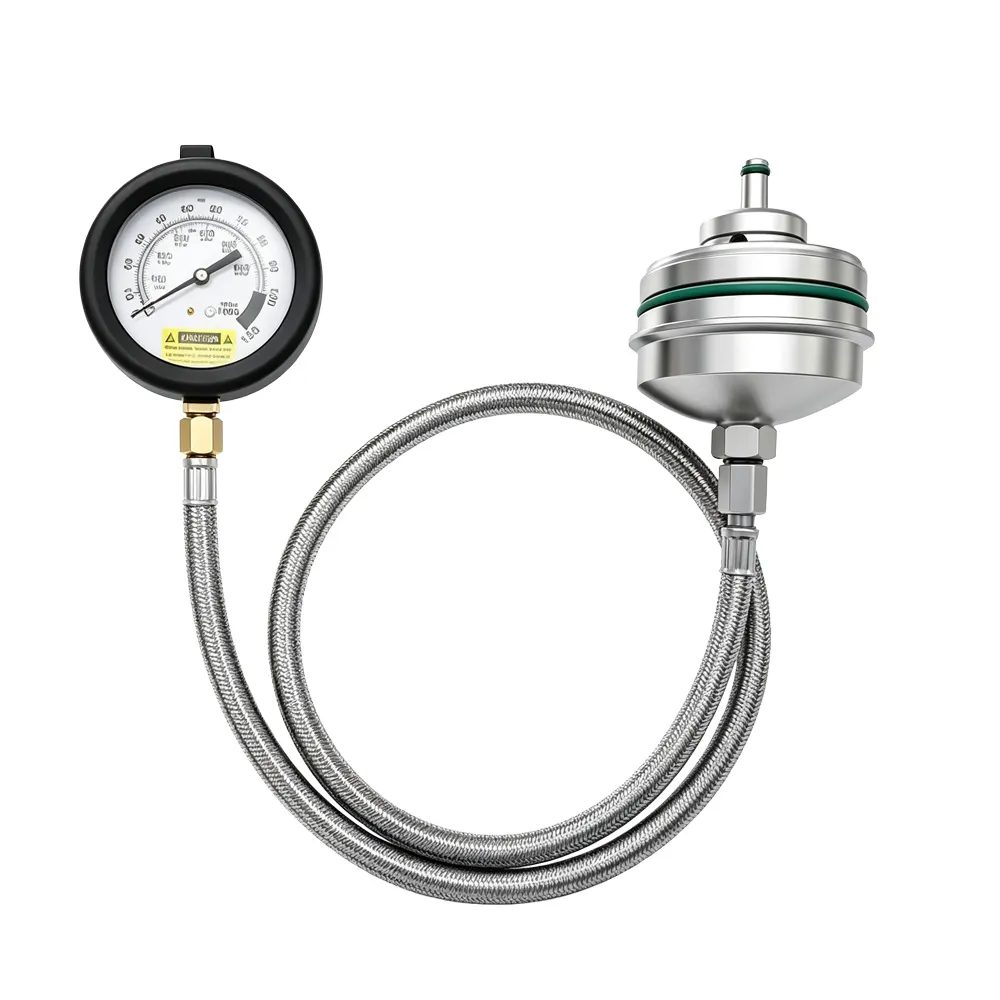 Kit de contrôle de pression du bouchon du filtre à huile BMW 2 Kit de jauge de pression d’huile moteur VT20106 avec flexible tressé et adaptateur de contrôle de pression pour le diagnostic des moteurs automobiles.