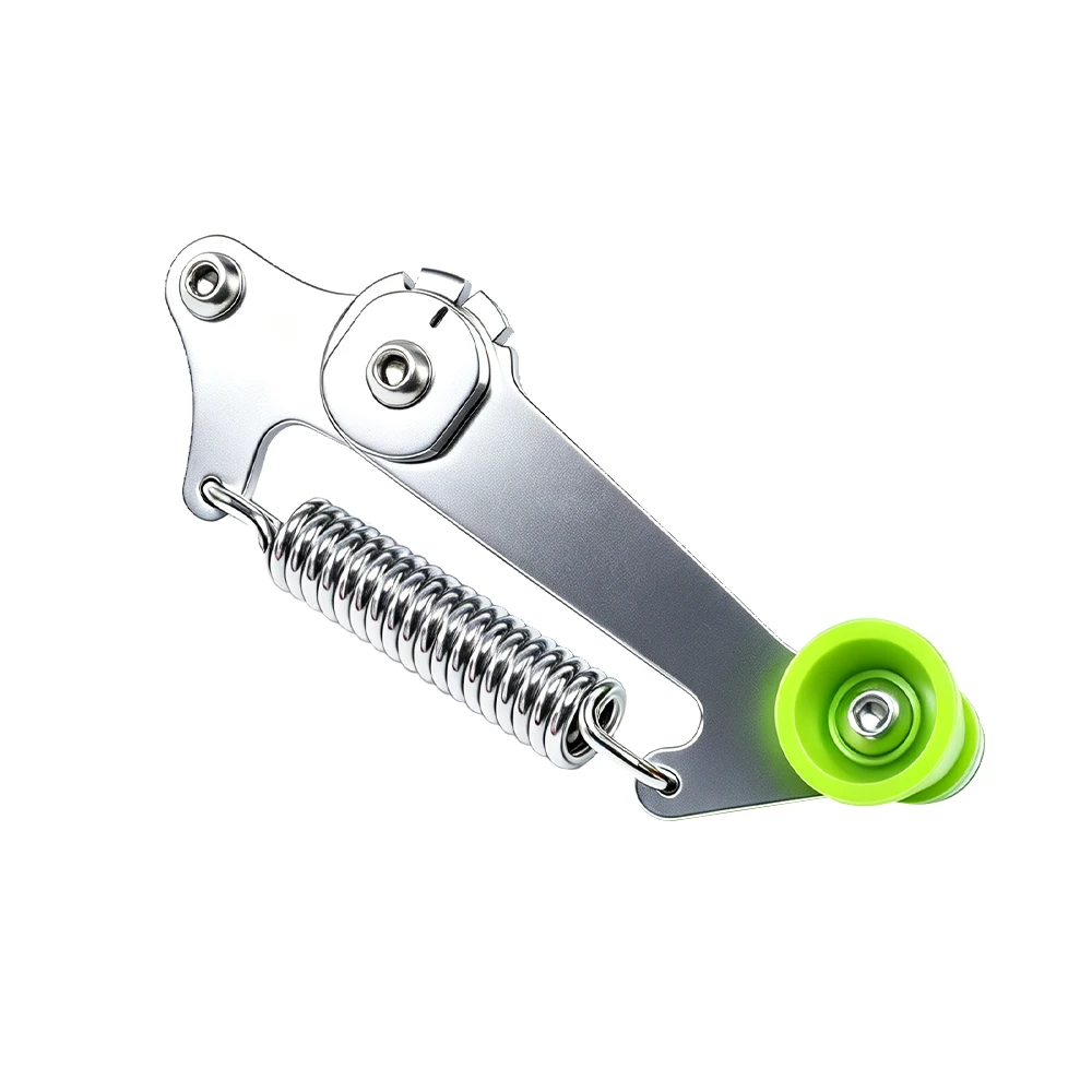 Universal Motorcycle Chain Slack Adjustment Tool 1 VT20859 spring loaded belt tensioner service tool with roller and adjustable pivot mechanism for automotive belt maintenance