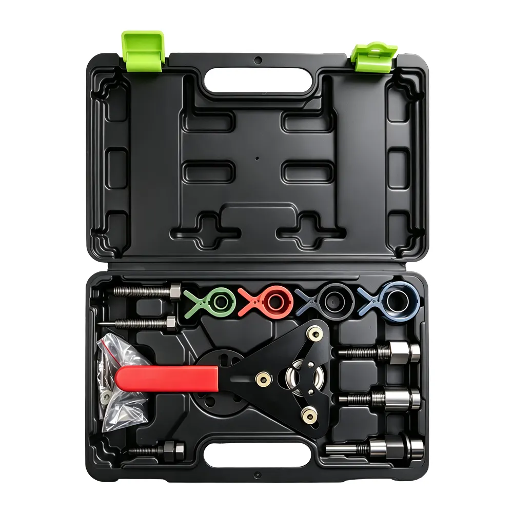 Jeu de 20 outils pour embrayages de climatisation (modèles importés et nationaux) n° 3 VTN1333 : Kit d'outils pour embrayage de compresseur de climatisation automobile, destiné au démontage et au montage des composants de l'embrayage du compresseur lors de la réparation du système de climatisation d'un véhicule.