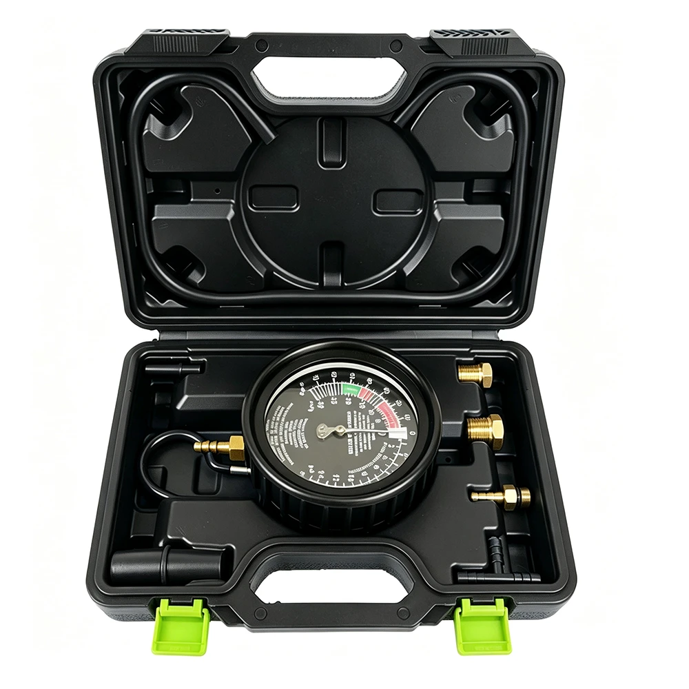 Fuel Pump Pressure & Vacuum Tester Gauge Kit 2 VTS1004 automotive vacuum and fuel pump pressure gauge kit with hose and adapters for engine vacuum and fuel pressure diagnosis