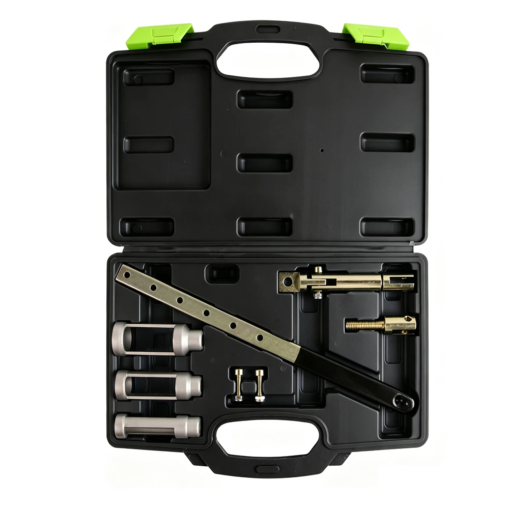 Hydraulic Diesel Injector Puller Tool for Fiat 3.0 JTD HPI 1 VIKTEC VT13502 valve spring compressor set with 24mm, 30mm and 35mm adapters for automotive engine valve spring removal and installation.