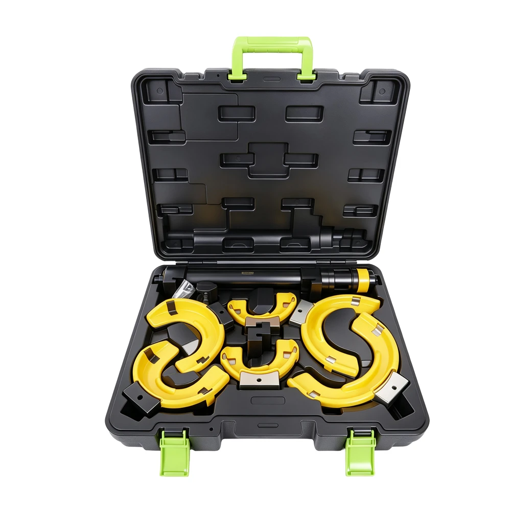 1000kg MacPherson Strut Coil Spring Compressor and Steering Knuckle Spreader Set 6 VT01032F universal MacPherson strut coil spring compressor set for automotive suspension repair