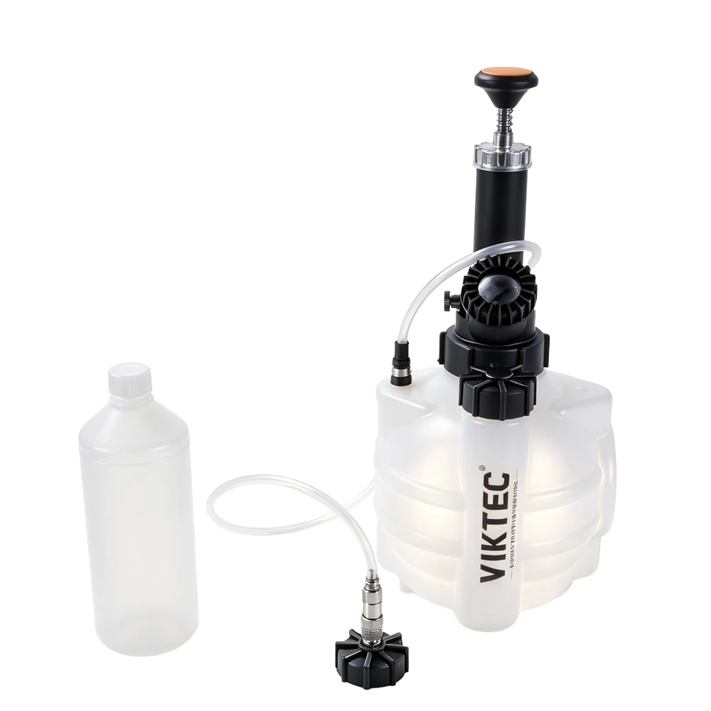 4L Brake And Clutch Bleeding System Fluid Bleed Tool 6 VT01294E2 manual pressure brake bleeder with large fluid reservoir, hand pump and master cylinder adapter for professional brake maintenance.
