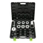 VT01302E 37PC bushing press and removal tool set for bearing and rubber sleeve service