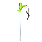 Bomba eléctrica para bidones de aceite VT01308C de 220 V con tubo de succión largo para trasvasar aceite y otros fluidos de taller compatibles desde bidones y barriles.