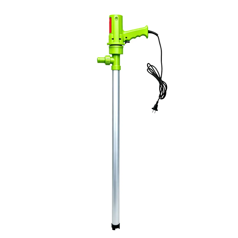 Bomba eléctrica para bidones de aceite de 220 V, 430 W, 60 l/min, 6 Bomba eléctrica para bidones de aceite VT01308C de 220 V con tubo de succión largo para trasvasar aceite y otros fluidos de taller compatibles desde bidones y barriles.