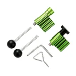 VT01581B Conjunto de ferramentas de bloqueio de sincronização para motores diesel VAG 2.0 TDI, destinado ao posicionamento da árvore de cames e do veio de manivelas durante a manutenção da correia de distribuição.