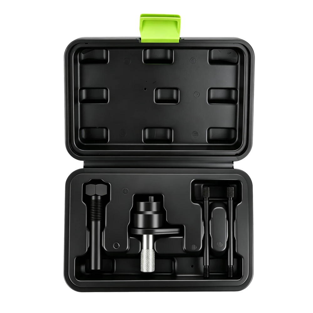 VAG 1.2 TFSI Motor-Steuerzeiten-Werkzeugsatz 5 VT01822 VAG 1.2 TFSI Motor-Steuerzeiten-Werkzeugsatz mit Nockenwellen-Einstellwerkzeug, Kurbelwellen-Arretierstift und Ausrichtstiften für die Steuerzeitenabdeckung zur Wartung der Motor-Steuerzeiten.