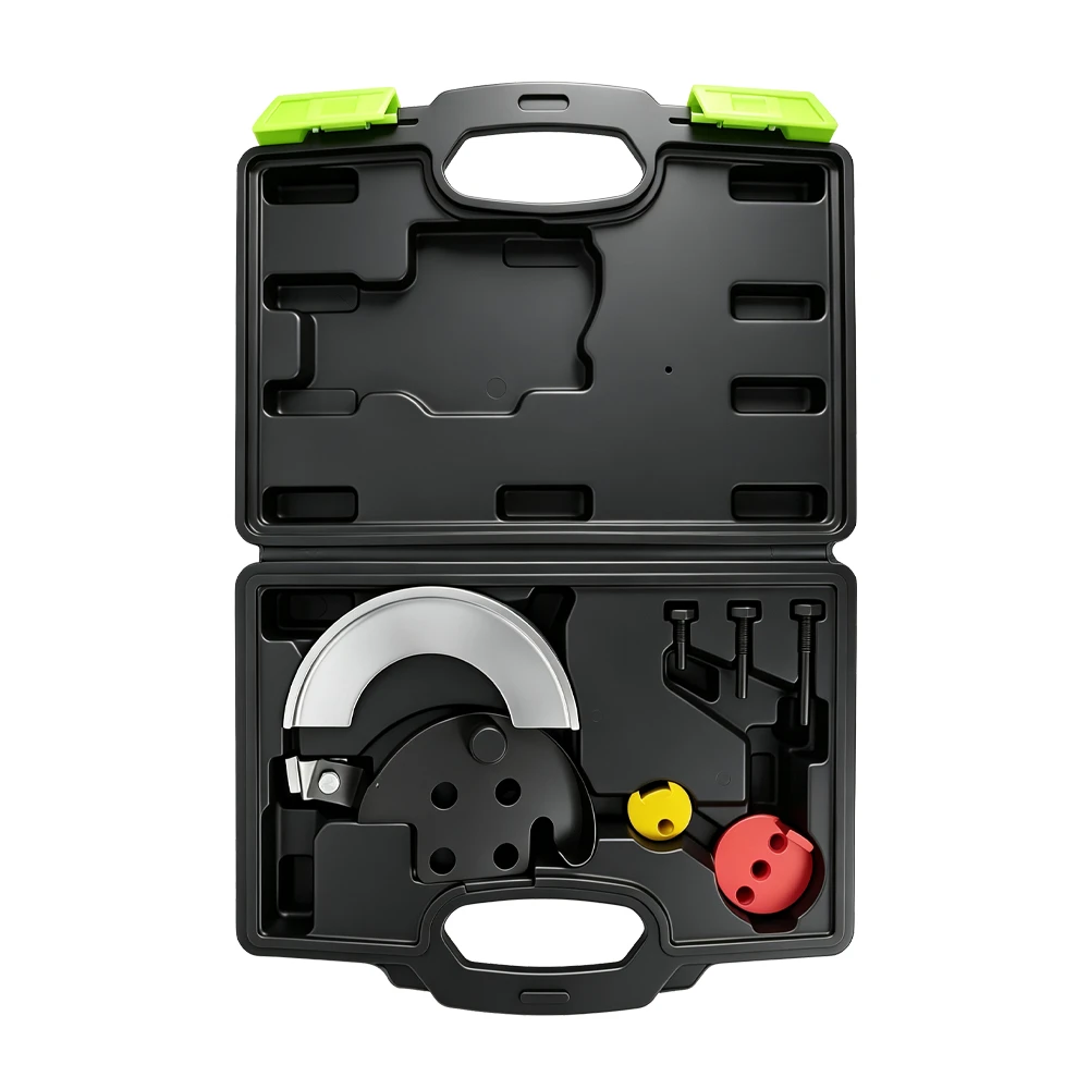 Conjunto de 7 peças de ferramentas universais para montagem e desmontagem de correias com nervuras em V e ajuste elástico 4 Conjunto de ferramentas VT01871B para montagem e desmontagem de correias universais com ranhuras em V e elásticas