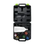 VT13084E: kit de embudo para el llenado de aceite de motor de 11 piezas con adaptadores codificados por colores para Audi, BMW, Ford, VW y otros vehículos.