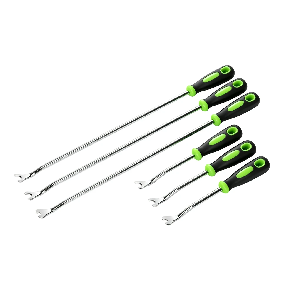 6PC Automotive Trim Clip Removal Tool Set 2 VT13531 6PC long reach door panel and automotive trim removal tool set