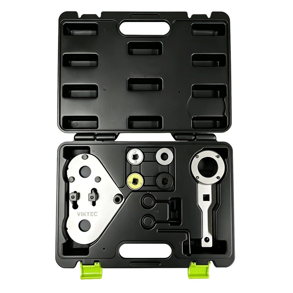 Conjunto de 3 ferramentas de regulação do eixo de comando e de sincronização para VAG 1.8 e 2.0 TSI/TFSI VT13576 VW Audi 1.8T e 2.0T: kit de ferramentas de bloqueio da árvore de cames para ajuste da sincronização e manutenção da árvore de cames em motores a gasolina VAG compatíveis.