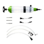 VT13845B 1.5L fuel retriever fluid extraction syringe with adapters and hoses for petrol and diesel vehicle service.