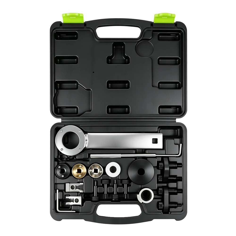 VT13993B : kit d'outils de réglage de la distribution pour moteurs VAG 1,8 L et 2,0 L TSI/TFSI EA888, permettant de corriger les positions de distribution de l'arbre à cames et du vilebrequin sur les moteurs compatibles.