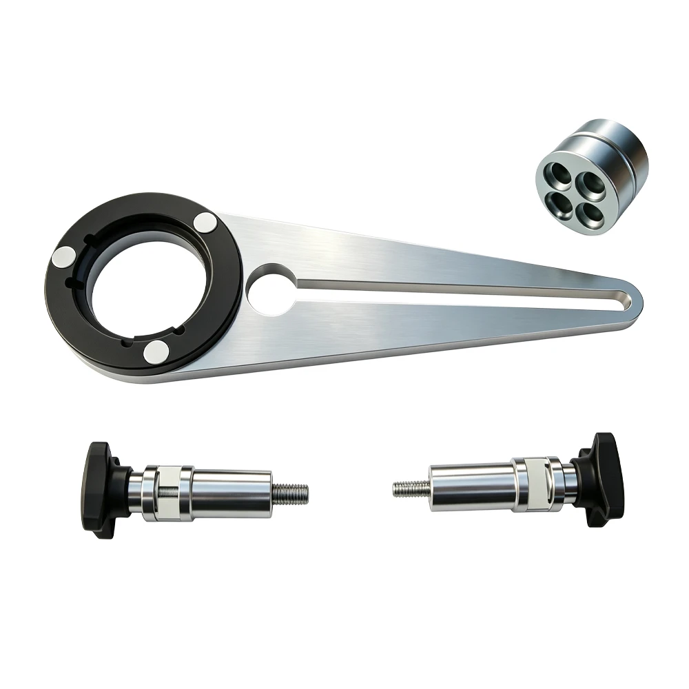 Ferramenta para fixação da polia do veio de manivelas e amortecedor de vibrações do BMW N47 2 Conjunto de ferramentas VT14060B para fixação da polia do virabrequim, destinado à remoção e instalação do amortecedor de vibrações do BMW N47