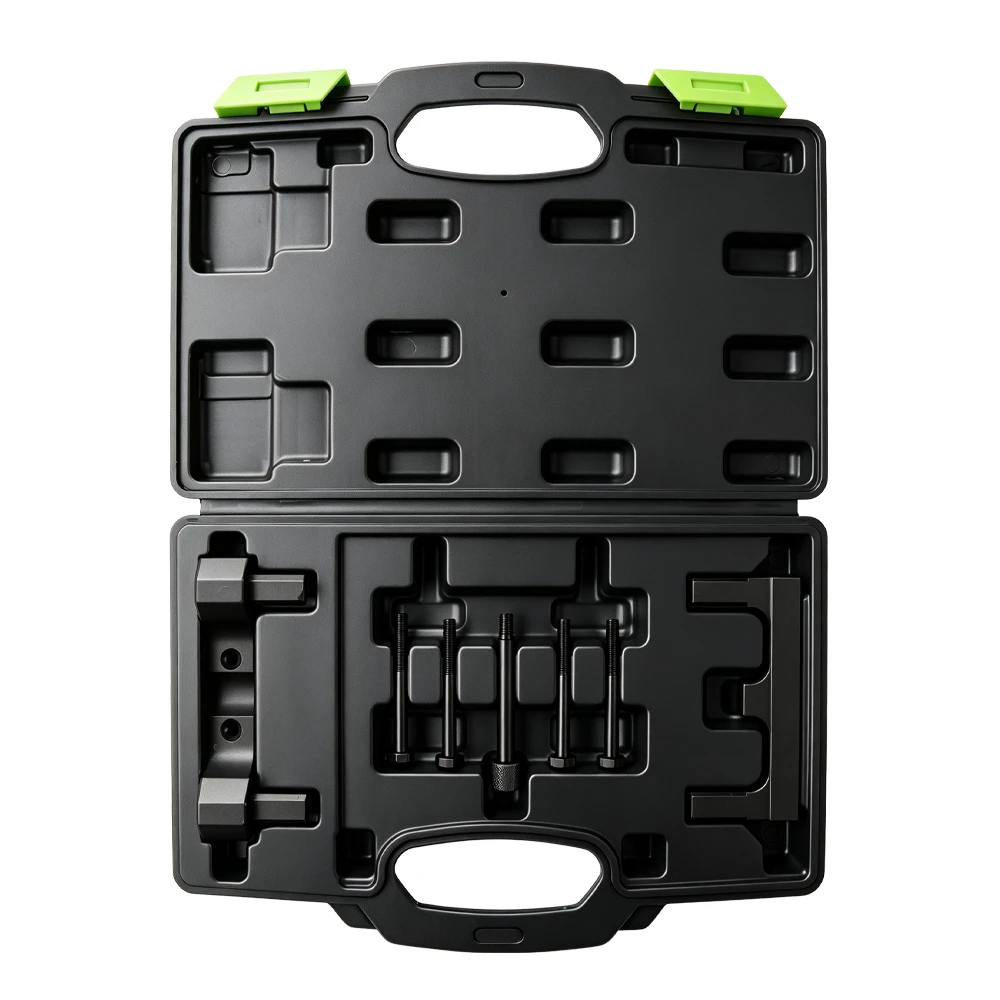 VT17127 Conjunto de ferramentas de sincronização do motor VAG 4.0 TFSI para bloqueio, alinhamento e ajuste da sincronização do eixo de comando e do eixo de manivelas durante a manutenção do motor.